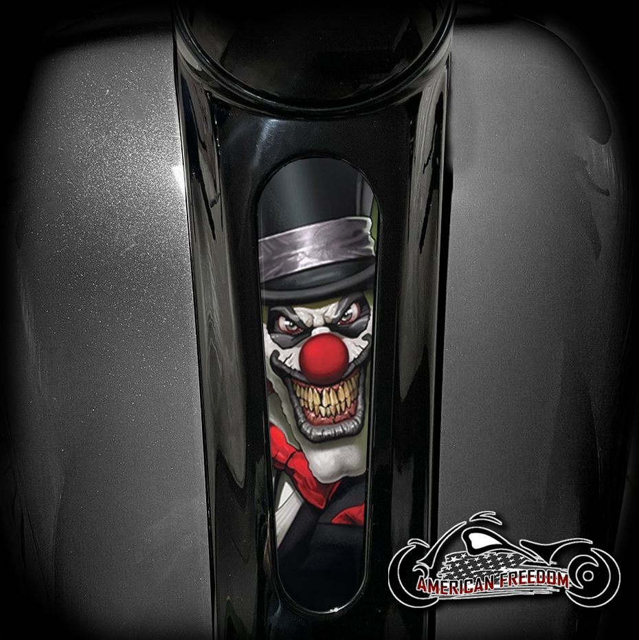 Harley 8 Inch Dash Insert - Top Hat Clown [Harley Davidson Dash